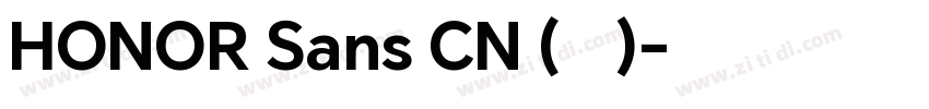 HONOR Sans CN (正文)字体转换